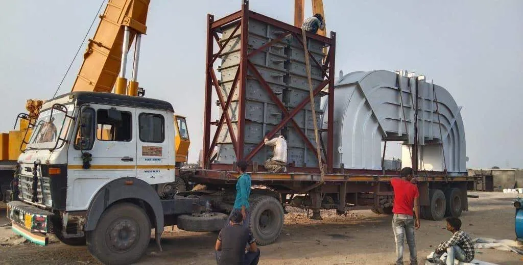 Crane loading over-dimensional cargo